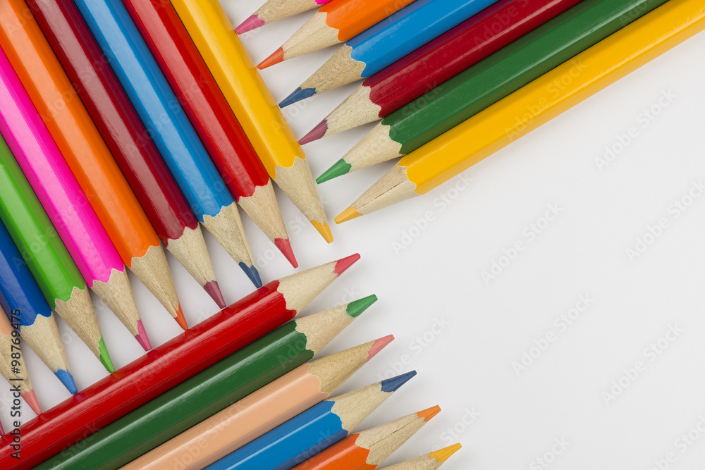 Abstract composition of a set wooden colour pencils. Abstract composition of a set wooden colour pencils.
