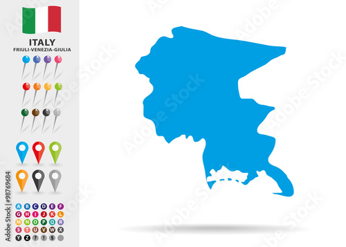 Map of Friuli-Venezia Giulia