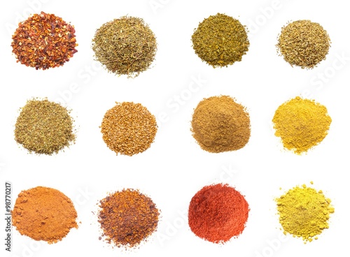 Colorful spices variety