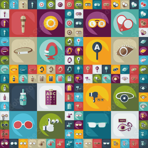Flat modern design with shadow icon optics