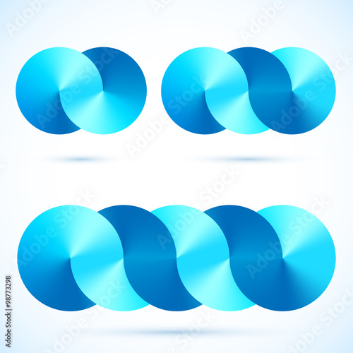 Abstract infinity disks symbols