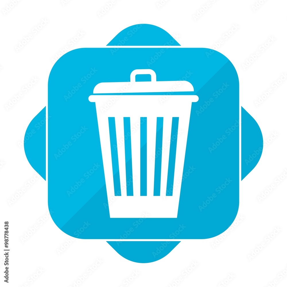 Blue square icon trash Blue square icon trash