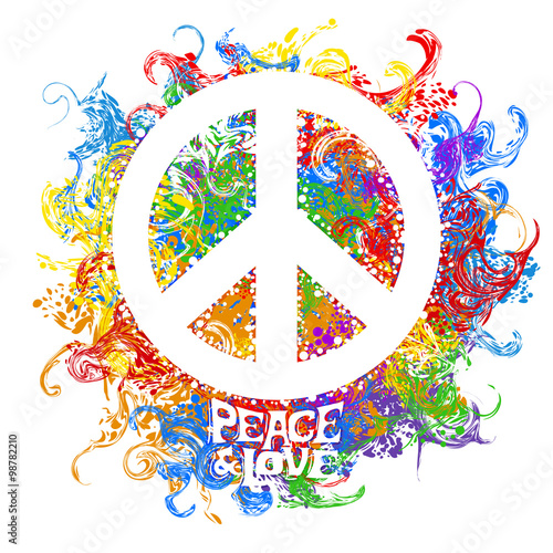 retro hippie symbol