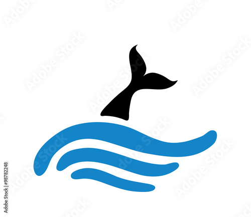 fish in water, logo