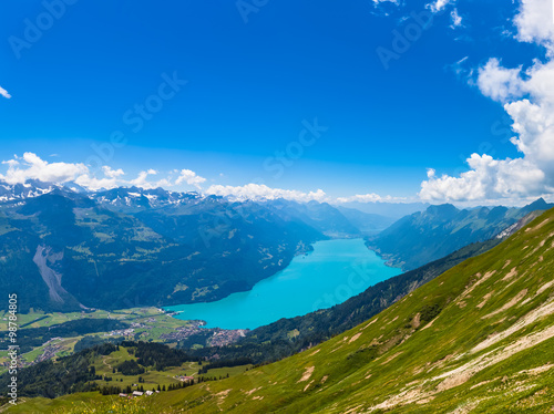 Brienzer lake and the alps