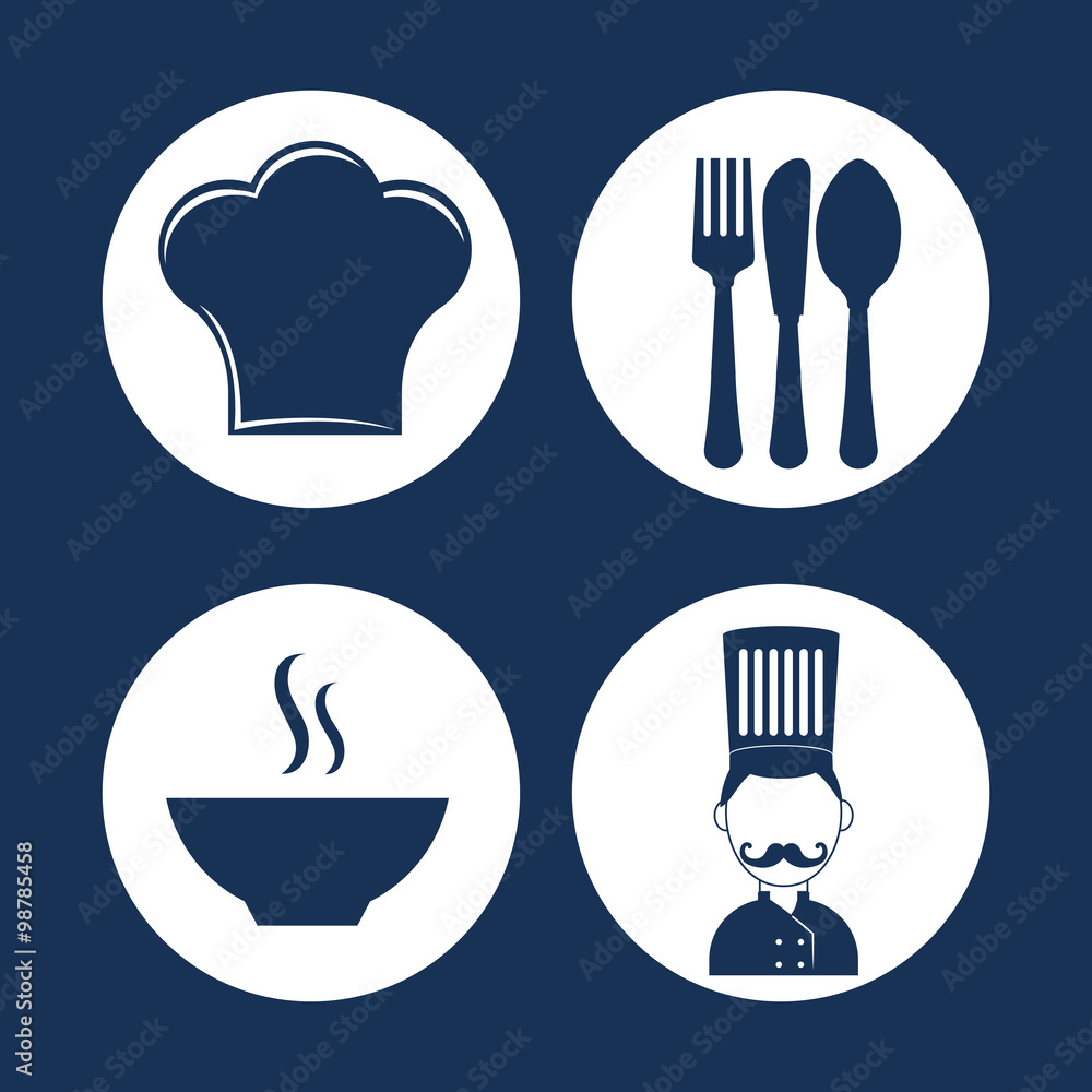 Menu and restaurant icons design Menu and restaurant icons design