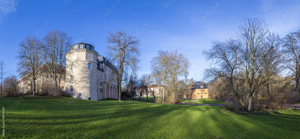 view from the Ilm park in weimar to green castle and Anna Amalia view from the Ilm park in weimar to green castle and Anna Amalia