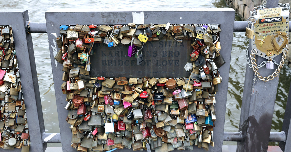 custom made wallpaper toronto digitalMany closed lock on the Bridge of love in Helsinki