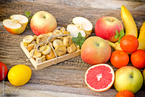 Healthy food - fresh organic fruits