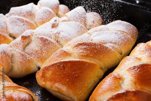 Homemade pastries with popp...