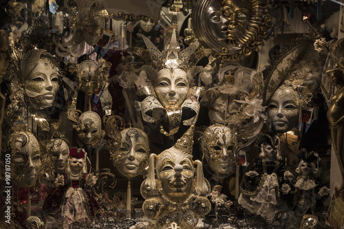 variety of the Venetian carnival masks