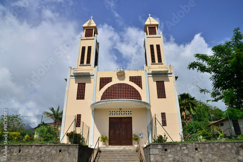  Martinique, the picturesque city of Le Precheur in West Indies photo