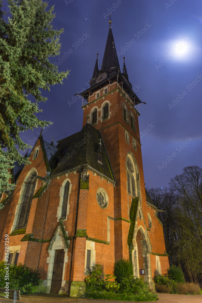 Typical evangelic church in Germany