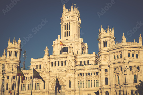 Cibeles Palace is the most prominent of the buildings at the Pla