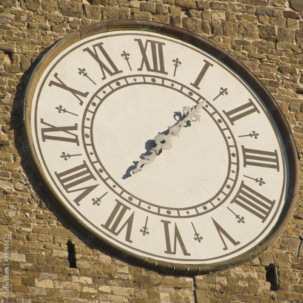 Tower clock of the Palazzo Vecchio in Florence
