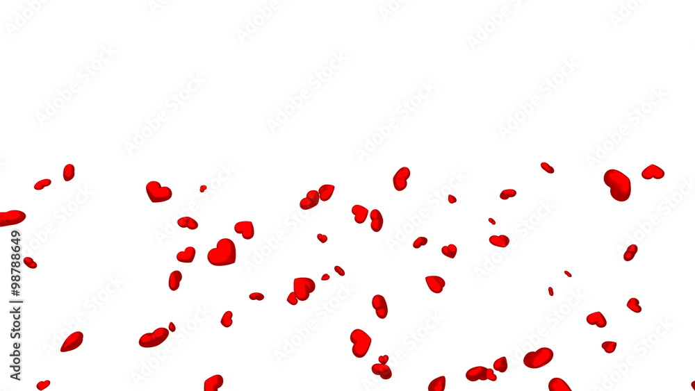 Flying hearts on white background, loop able. 4k UHD Flying hearts on white background, loop able. 4k UHD