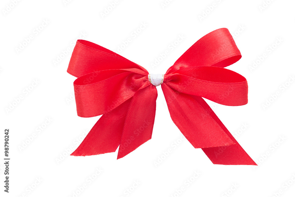 Red bow isolated on white background Red bow isolated on white background