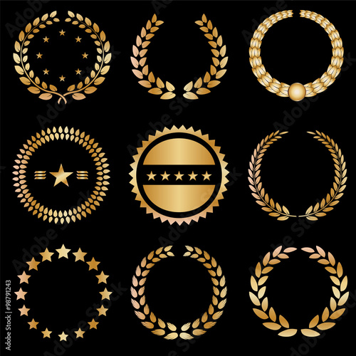 Golden laurel wreath