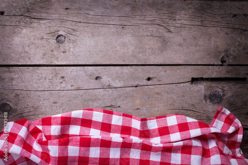 Red checkered kitchen towel