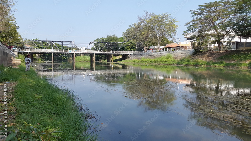 Phetchaburi river, Phetchaburi, Thailand