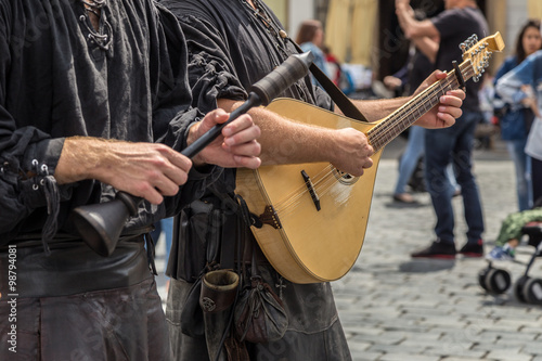 musicians play on the Old Town Square