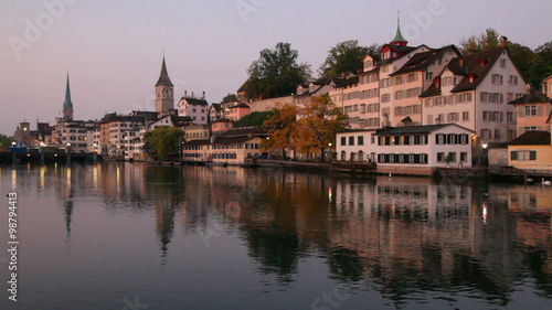 Zurich at Sunrise, Switzerland, Europe