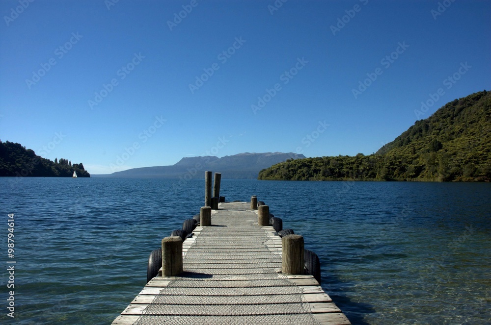 Fototapeta premium pier in lake