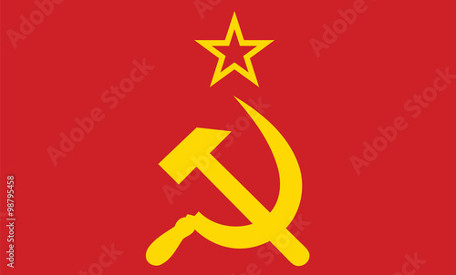 Vector of Soviet Union flag. photo