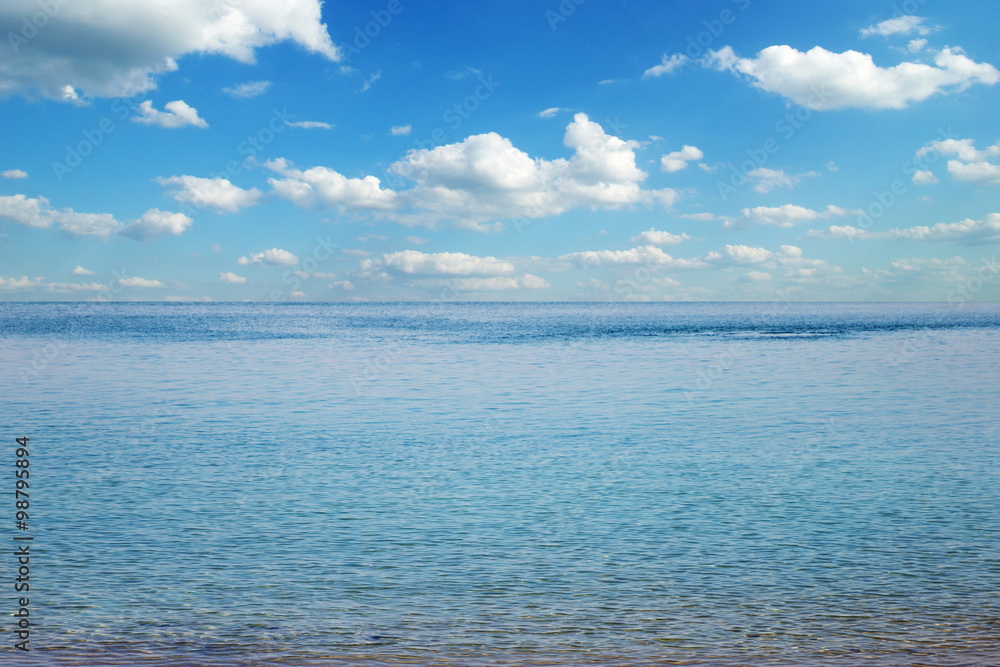 Beautiful sky and blue sea