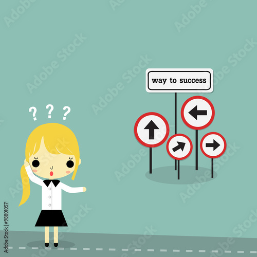 woman find the way to success