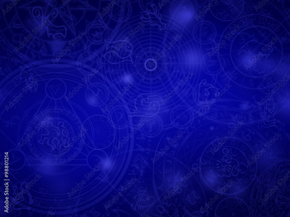 Circle with zodiac signs and symbols Circle with zodiac signs and symbols