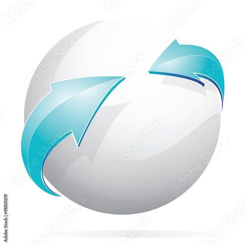 White Sphere and Arrows