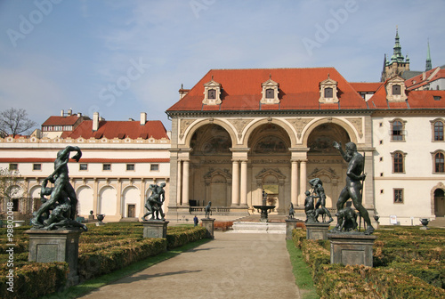 PRAGUE, CZECH REPUBLIC - APRIL 16, 2010: Wallenstein Palace and Wallenstein Garden in Prague, Czech republic