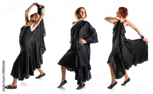Flamenco woman dancing