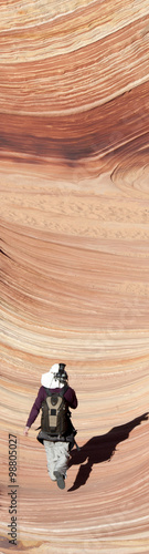 Photographer at The Wave, Paria Canyon, Arizona