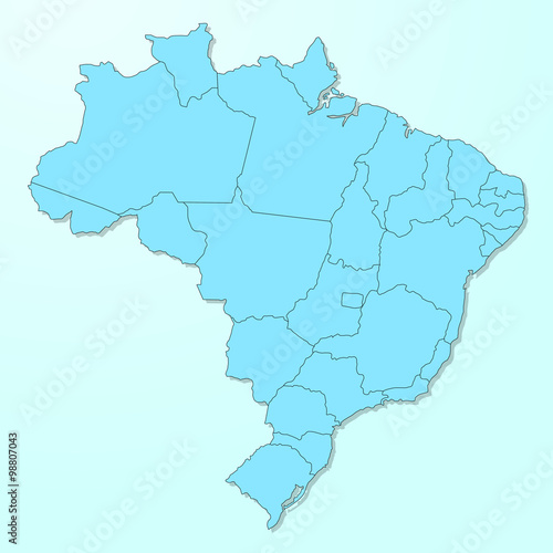 Brazil blue map on degraded background vector