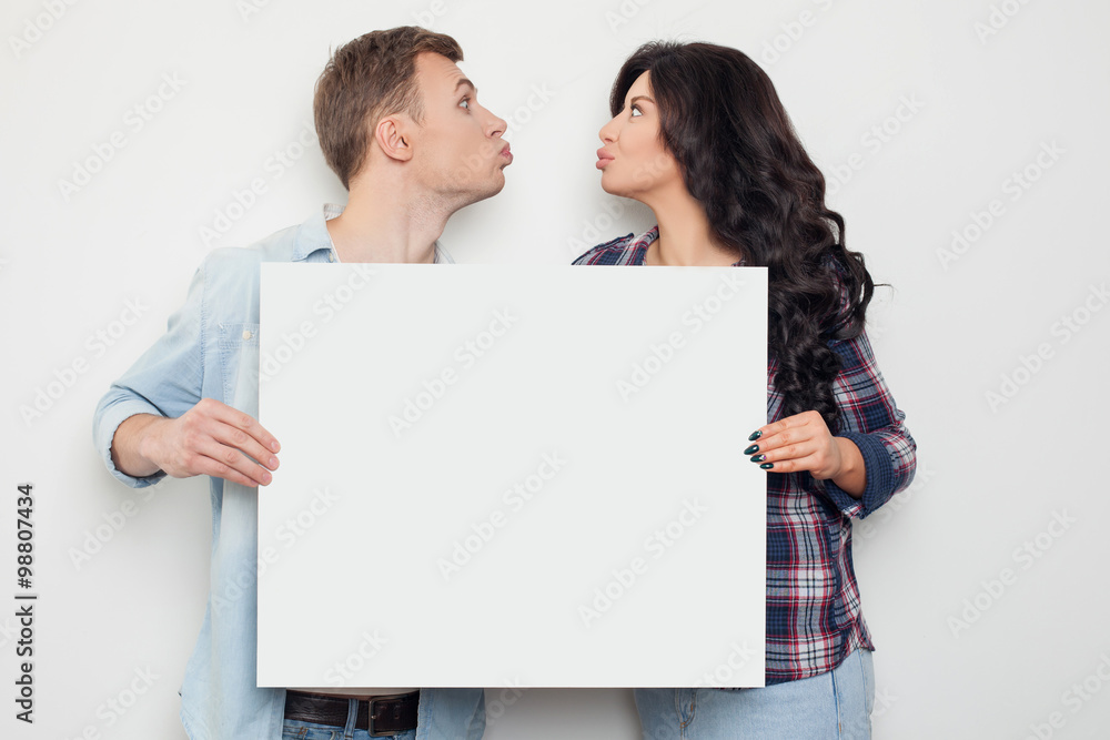 Pretty loving couple is sharing their news Pretty loving couple is sharing their news
