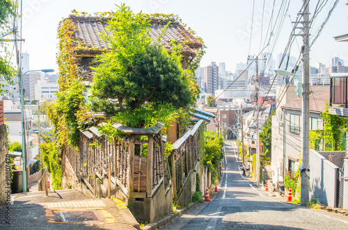 old house at Fujimizaka slope,tokyo,japan