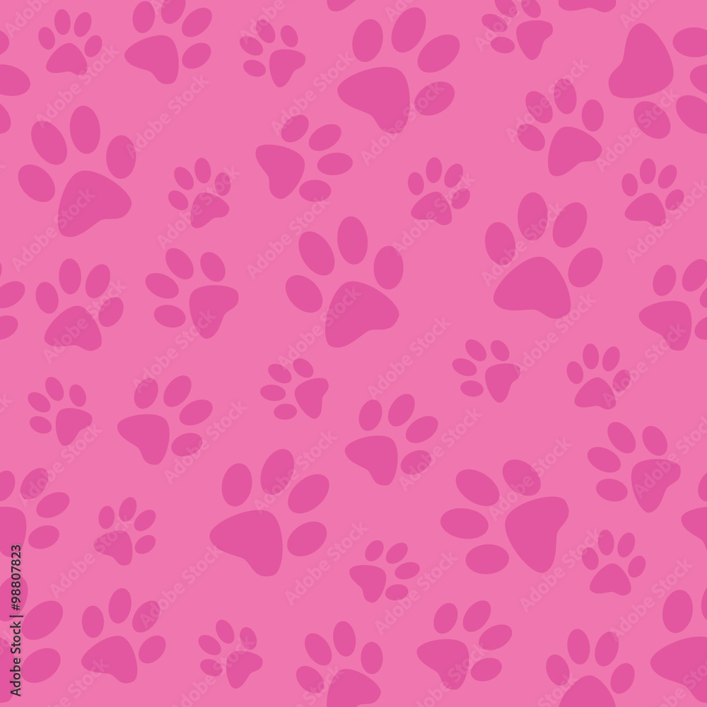 Paw Prints Background_01_Pink