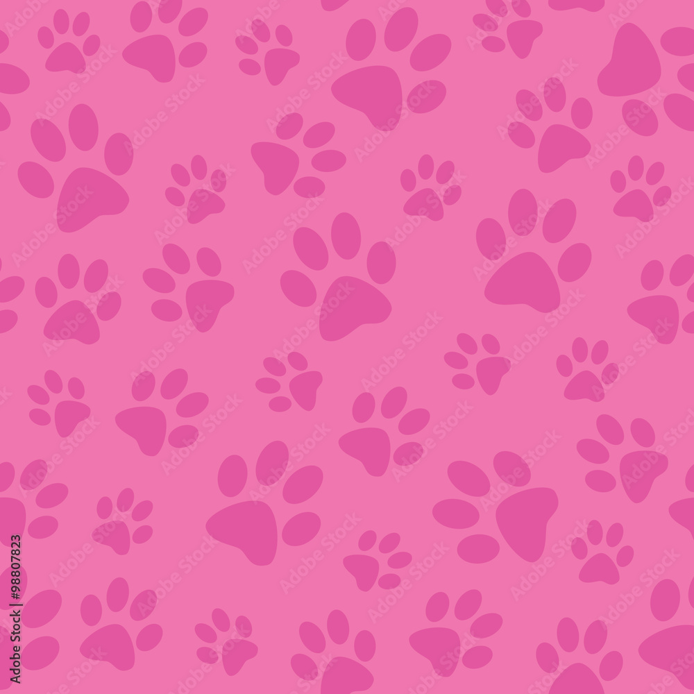 Paw Prints Background_01_Pink Paw Prints Background_01_Pink