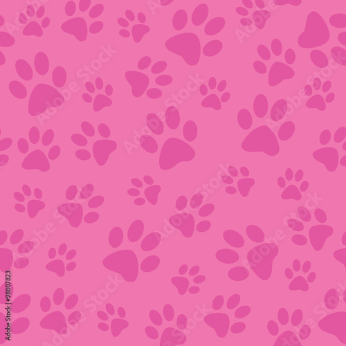 Paw Prints Background_01_Pink