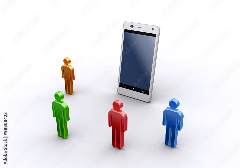 スマートフォンと人々 スマートフォンと人々