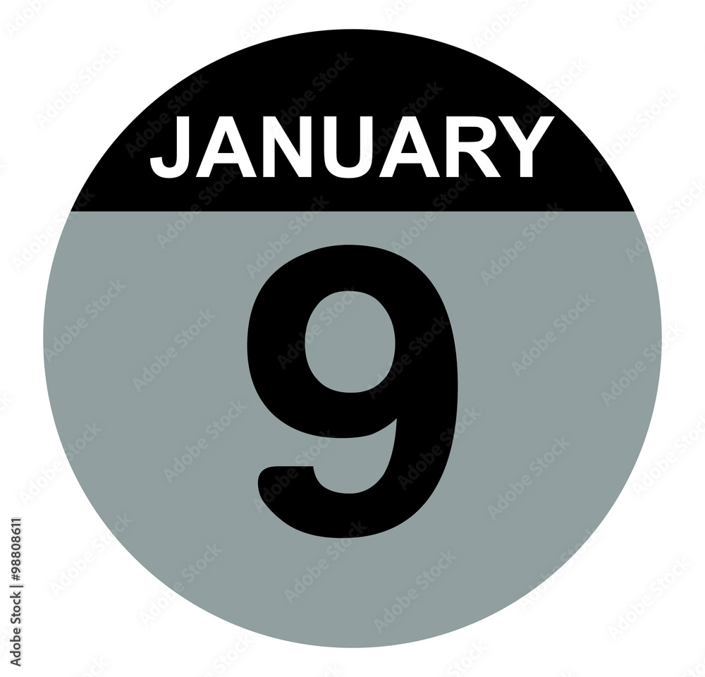 9 january calendar circle 9 january calendar circle