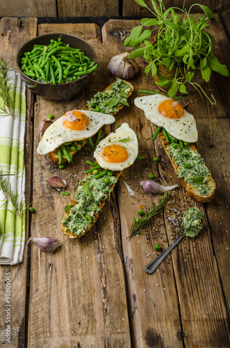 Baguette with herb butter