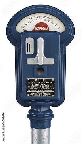 Parking meter. Isolated on white. 3D render