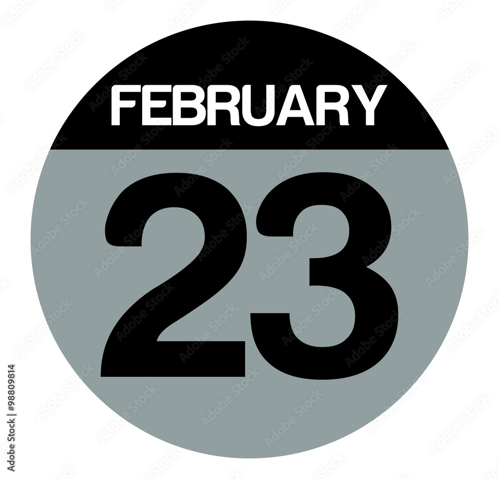 23 february calendar circle 23 february calendar circle