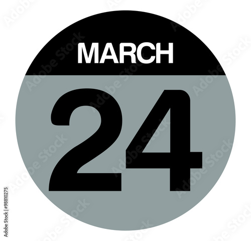 24 march calendar circle