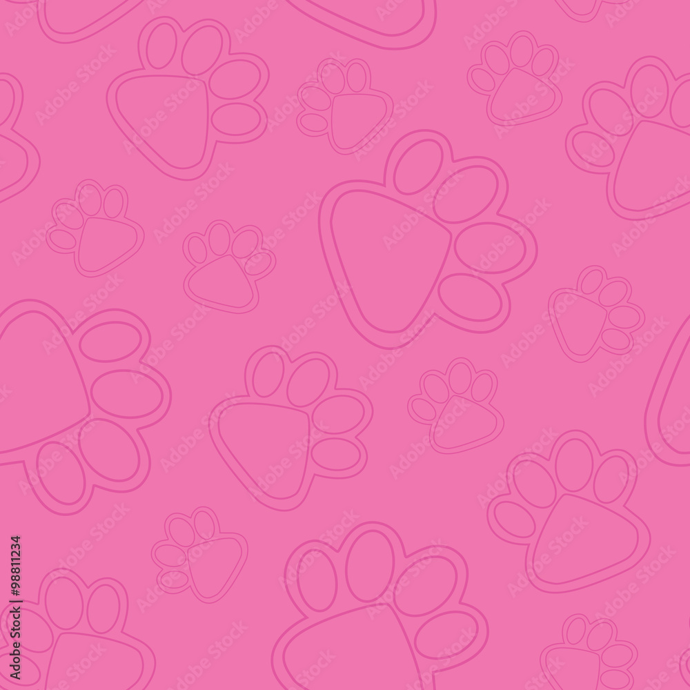 Paw Prints Background pink