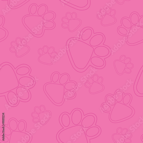Paw Prints Background pink