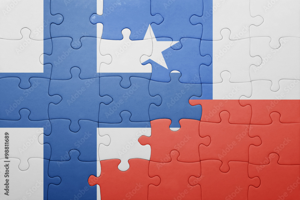 puzzle with the national flag of chile and finland puzzle with the national flag of chile and finland